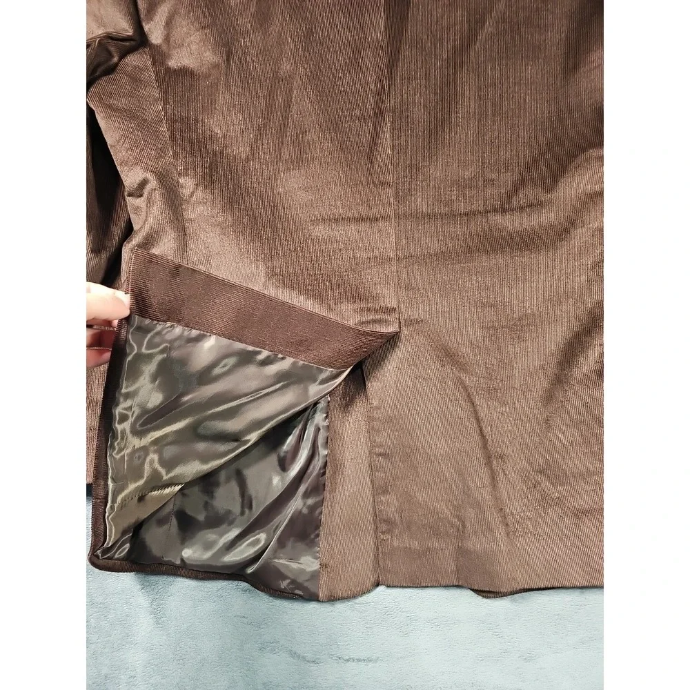 Jos A Bank Corduroy‎ Blazer Chocolate Brown Sport Coat Mens 46R 2-Button Vtg
